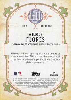 2022 Topps Gypsy Queen #4 Wilmer Flores Back