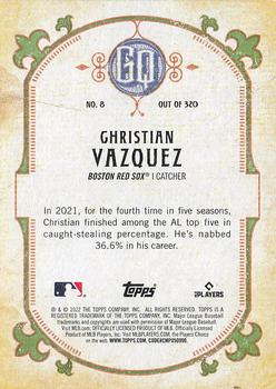 2022 Topps Gypsy Queen #8 Christian Vazquez Back