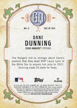 2022 Topps Gypsy Queen #11 Dane Dunning Back