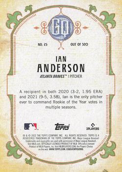 2022 Topps Gypsy Queen #25 Ian Anderson Back