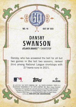 2022 Topps Gypsy Queen #41 Dansby Swanson Back