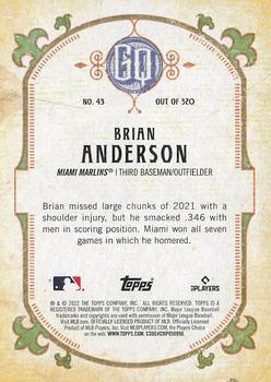 2022 Topps Gypsy Queen #43 Brian Anderson Back