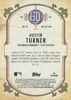 2022 Topps Gypsy Queen #75 Justin Turner Back
