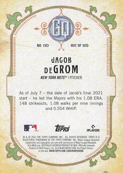 2022 Topps Gypsy Queen #130 Jacob deGrom Back
