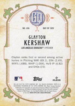 2022 Topps Gypsy Queen #138 Clayton Kershaw Back