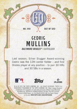 2022 Topps Gypsy Queen #190 Cedric Mullins Back