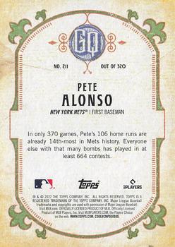2022 Topps Gypsy Queen #211 Pete Alonso Back