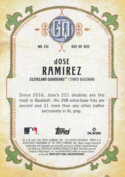 2022 Topps Gypsy Queen #251 Jose Ramirez Back