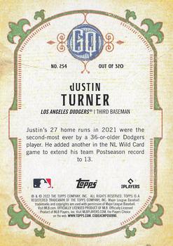 2022 Topps Gypsy Queen #254 Justin Turner Back