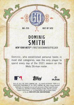2022 Topps Gypsy Queen #255 Dominic Smith Back