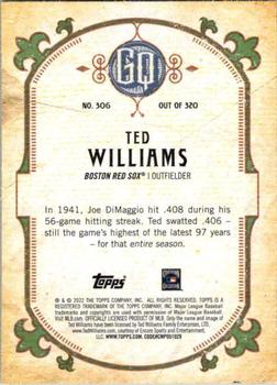 2022 Topps Gypsy Queen #306 Ted Williams Back