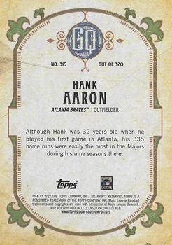 2022 Topps Gypsy Queen #319 Hank Aaron Back