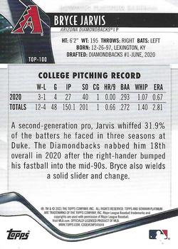 2021 Bowman Platinum - Top Prospects #TOP-100 Bryce Jarvis Back