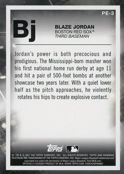 2021 Bowman Platinum - Precious Elements #PE-3 Blaze Jordan Back