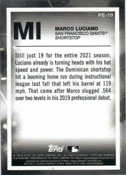 2021 Bowman Platinum - Precious Elements #PE-19 Marco Luciano Back
