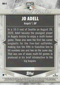 2021 Bowman Platinum - Renowned Rookies #RR-3 Jo Adell Back