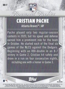2021 Bowman Platinum - Renowned Rookies #RR-7 Cristian Pache Back