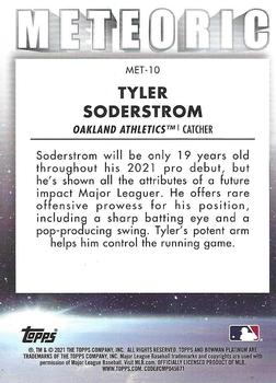 2021 Bowman Platinum - Meteoric #MET-10 Tyler Soderstrom Back