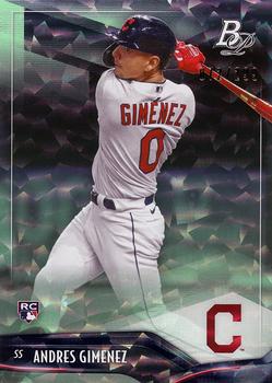 2021 Bowman Platinum - Green Icy Foil #76 Andres Gimenez Front