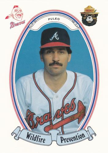 1987 Atlanta Braves Smokey #2 Charlie Puleo Front