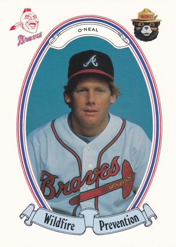 1987 Atlanta Braves Smokey #3 Randy O'Neal Front