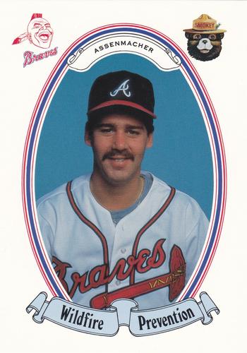 1987 Atlanta Braves Smokey #8 Paul Assenmacher Front