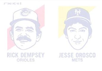 1986 O-Pee-Chee Tattoos - Standard-Sized Panels #5 Jesse Orosco / Rick Dempsey Back