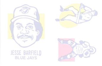 1986 O-Pee-Chee Tattoos - Standard-Sized Panels #NNO Jesse Barfield Back