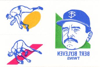 1986 O-Pee-Chee Tattoos - Standard-Sized Panels #NNO Bert Blyleven Front