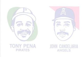 1986 O-Pee-Chee Tattoos - Standard-Sized Panels #NNO John Candelaria / Tony Pena Back