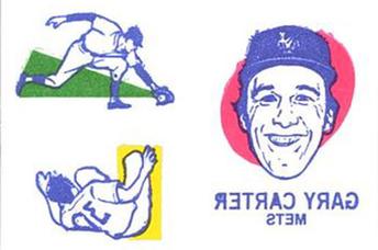 1986 O-Pee-Chee Tattoos - Standard-Sized Panels #NNO Gary Carter Front