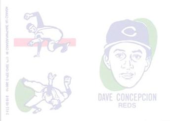 1986 O-Pee-Chee Tattoos - Standard-Sized Panels #NNO Dave Concepcion Back
