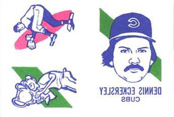 1986 O-Pee-Chee Tattoos - Standard-Sized Panels #NNO Dennis Eckersley Front