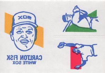 1986 O-Pee-Chee Tattoos - Standard-Sized Panels #NNO Carlton Fisk Front
