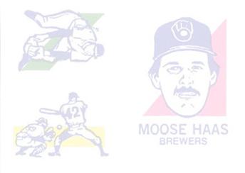 1986 O-Pee-Chee Tattoos - Standard-Sized Panels #NNO Moose Haas Back