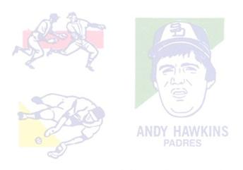 1986 O-Pee-Chee Tattoos - Standard-Sized Panels #NNO Andy Hawkins Back