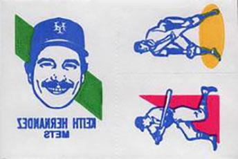 1986 O-Pee-Chee Tattoos - Standard-Sized Panels #NNO Keith Hernandez Front