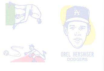 1986 O-Pee-Chee Tattoos - Standard-Sized Panels #NNO Orel Hershiser Back