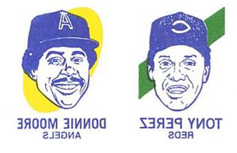 1986 O-Pee-Chee Tattoos - Standard-Sized Panels #NNO Donnie Moore / Tony Perez Front