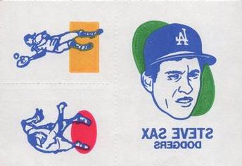 1986 O-Pee-Chee Tattoos - Standard-Sized Panels #NNO Steve Sax Front