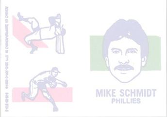 1986 O-Pee-Chee Tattoos - Standard-Sized Panels #NNO Mike Schmidt Back