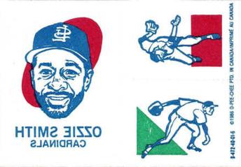 1986 O-Pee-Chee Tattoos - Standard-Sized Panels #NNO Ozzie Smith Front