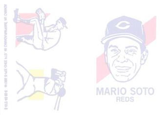 1986 O-Pee-Chee Tattoos - Standard-Sized Panels #NNO Mario Soto Back