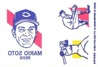 1986 O-Pee-Chee Tattoos - Standard-Sized Panels #NNO Mario Soto Front