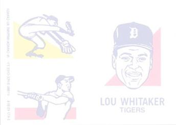 1986 O-Pee-Chee Tattoos - Standard-Sized Panels #NNO Lou Whitaker Back
