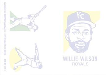 1986 O-Pee-Chee Tattoos - Standard-Sized Panels #NNO Willie Wilson Back