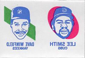 1986 O-Pee-Chee Tattoos - Standard-Sized Panels #NNO Dave Winfield / Lee Smith Front