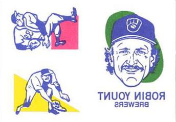 1986 O-Pee-Chee Tattoos - Standard-Sized Panels #NNO Robin Yount Front
