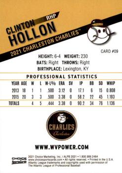 2021 Choice Charleston Charlies #9 Clinton Hollon Back