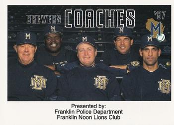 1997 Milwaukee Brewers Police - Franklin Police Department, Franklin Noon Lions Club #NNO Brewers Coaches Front